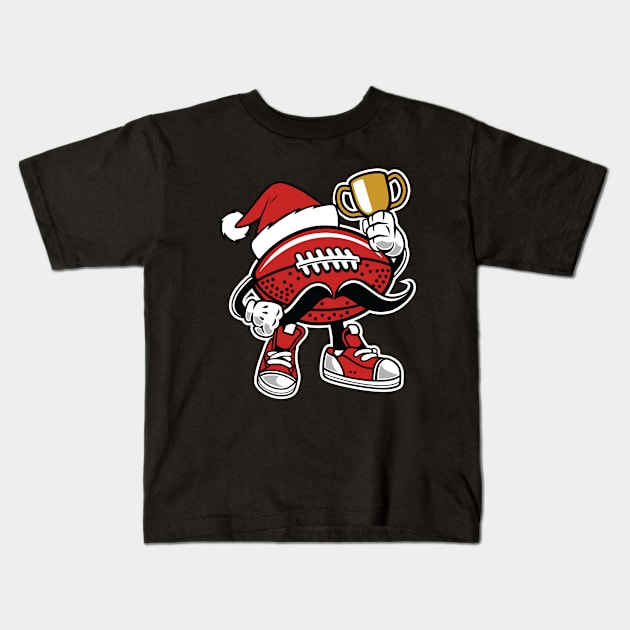 Football Christmas Kids T-Shirt by zooma